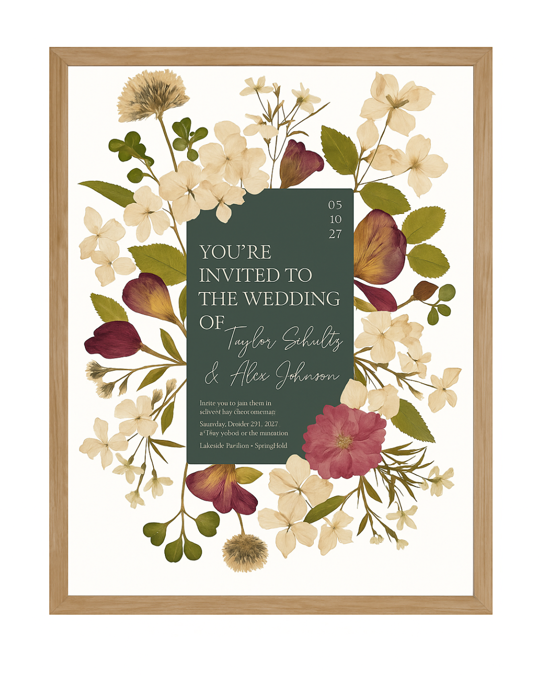 17x21 Wedding Invitation