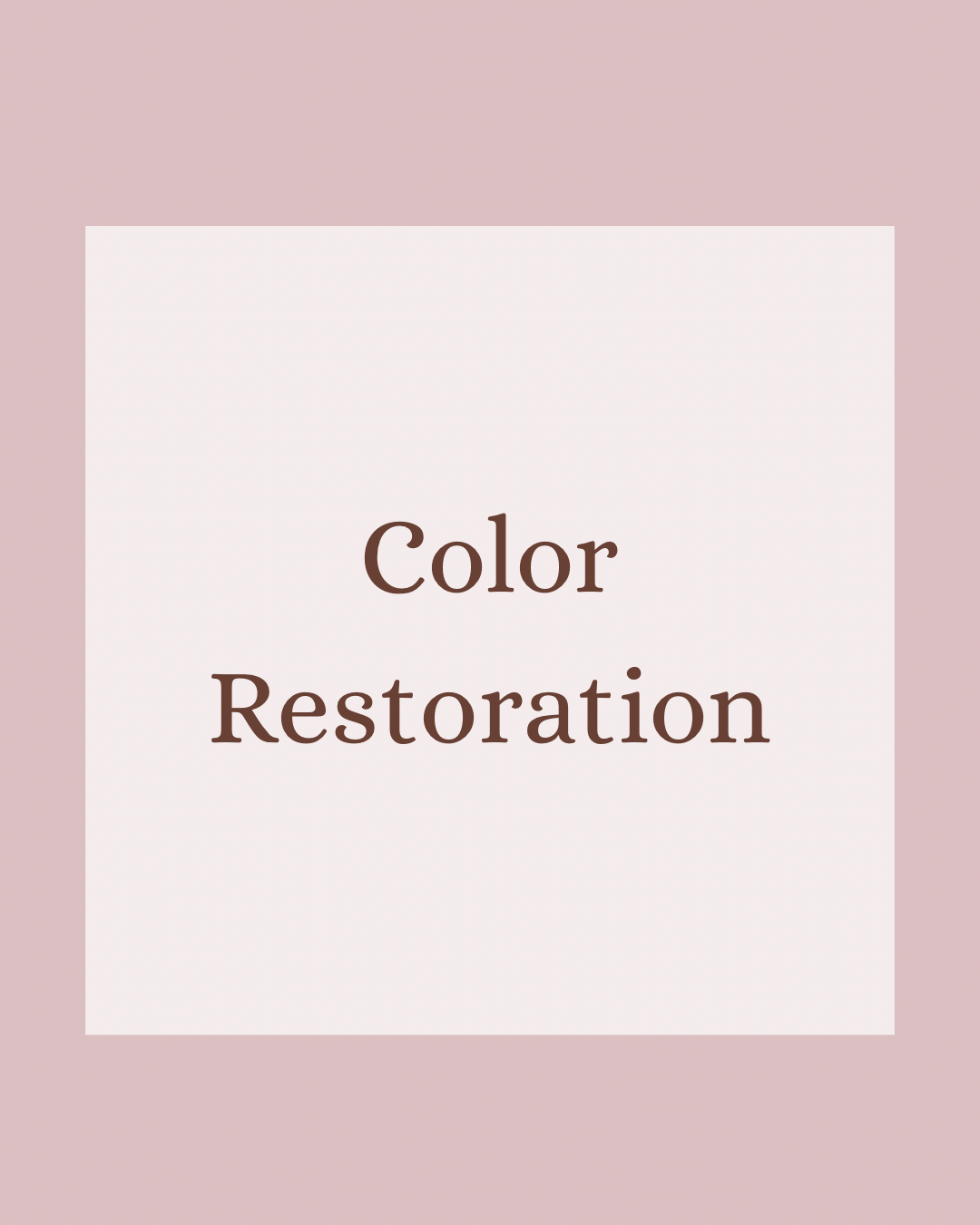 Color Restoration