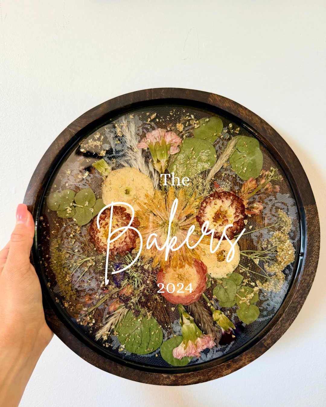 Resin Wood Tray with Vinyl Lettering