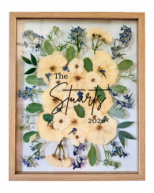 16x20 Wedding with Vinyl Lettering