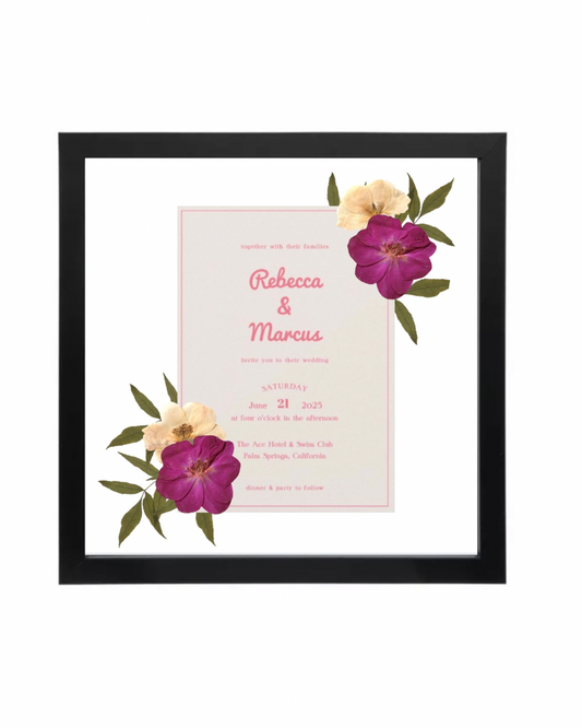 9x9 Wedding Invitation | Black Frame