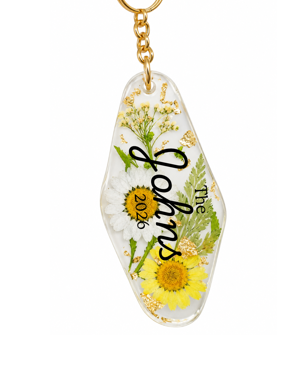 Resin Keychain with Vinyl Lettering