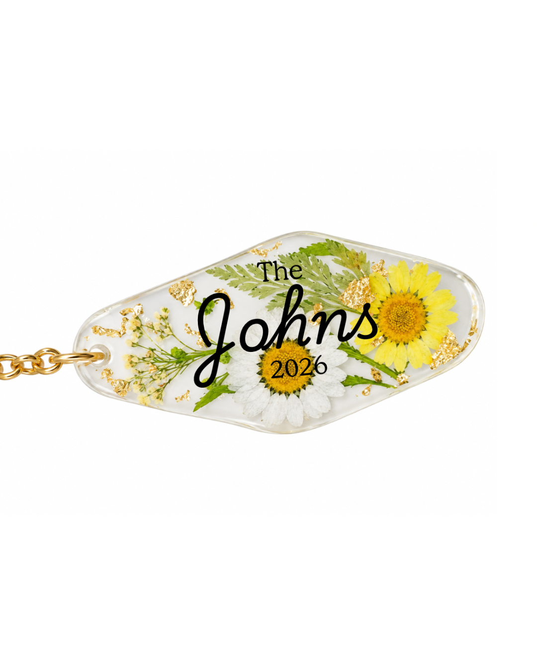 Resin Keychain with Vinyl Lettering