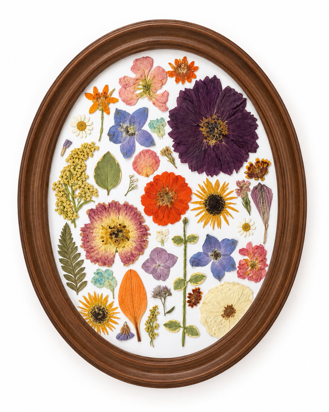 11x14 Oval Abstract Frame – White Mat Background