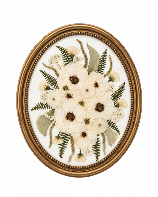 11x14 Oval Bouquet Frame - White Backing