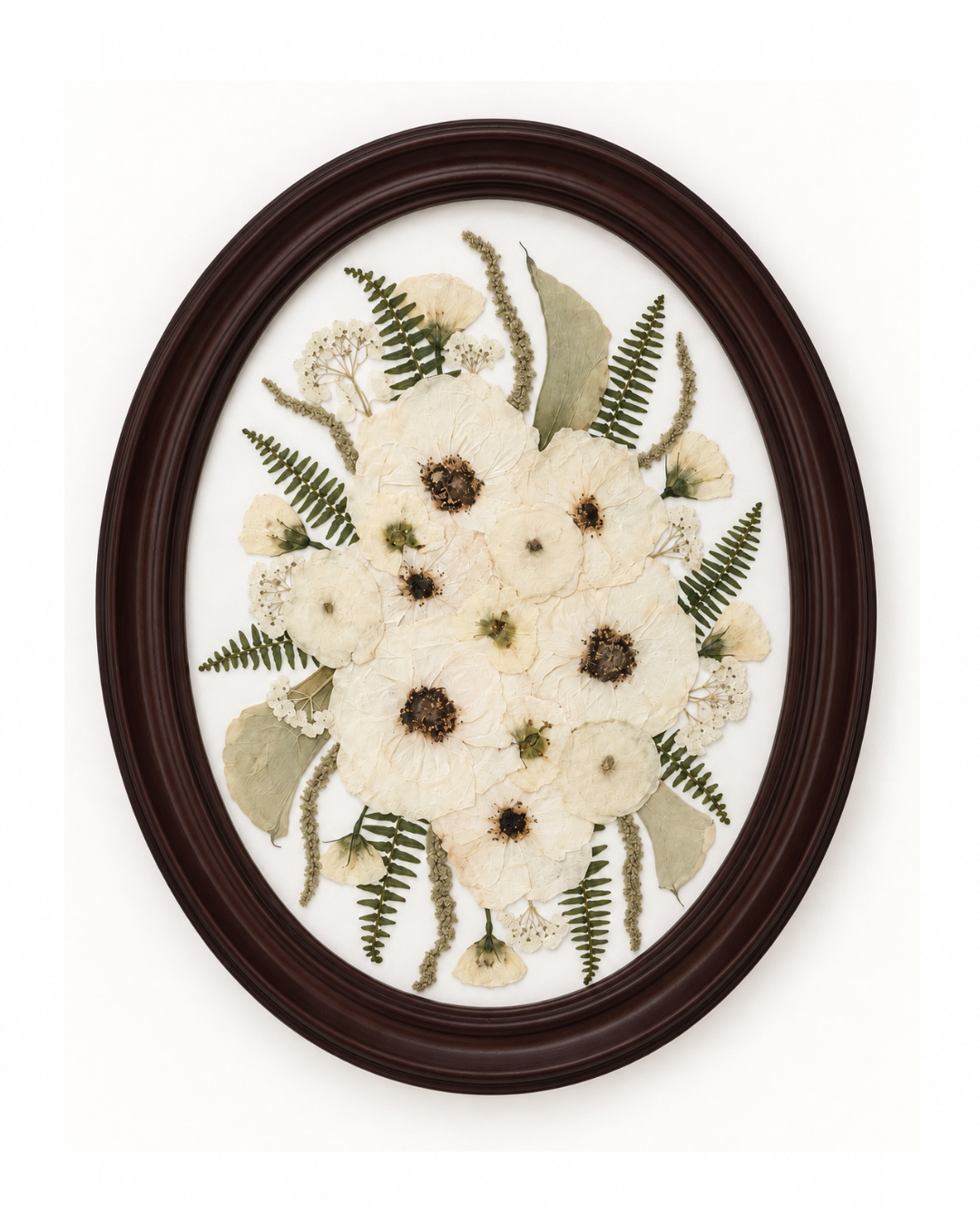 11x14 Oval Bouquet Frame - White Backing
